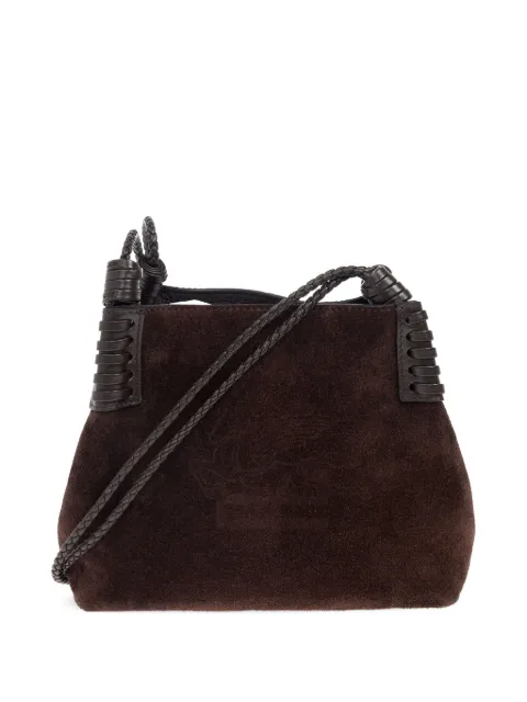 ETRO mini Libra tote bag in suede Brown WP1D0041AP343