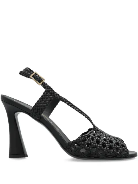 ETRO 100mm woven heeled sandals Black WS4F0026AE259