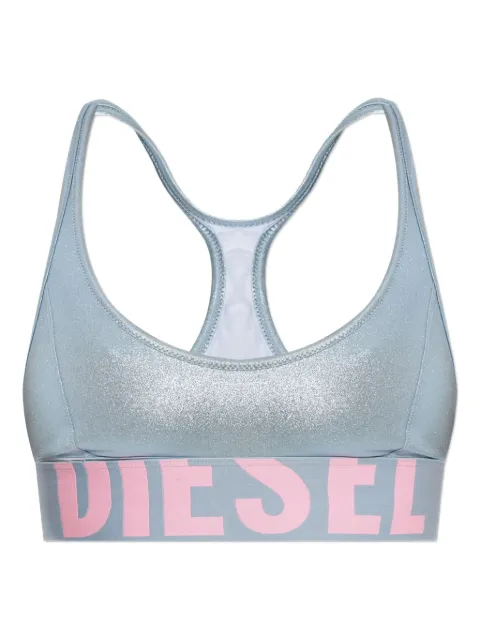 Diesel Zaira-D-Pop metallic racerback bikini top Blue A191630DLBT