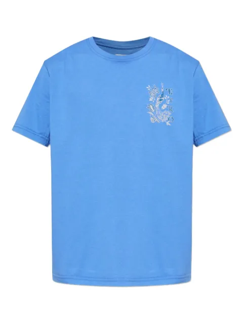 ETRO logo-print T-shirt Blue MRMA0002AK973