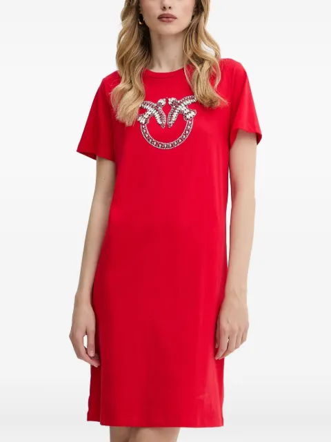 PINKO logo-embellished mini T-shirt dress Red 103933A1R7