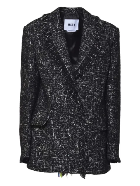 MSGM fringed blazer Black 3941MDG2025762199