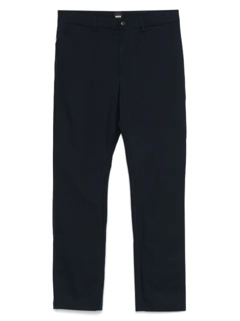 BOSS cotton-blend straight-leg trousers Blue 50543945