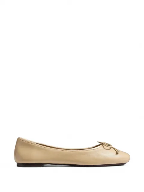 KHAITE bow-detail ballet flats Neutrals F4057942106