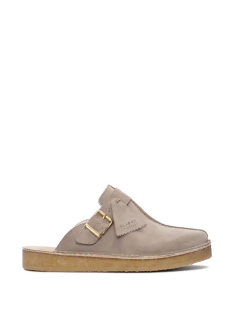 Clarks Originals Trek calf suede flat mules Neutrals 26168619