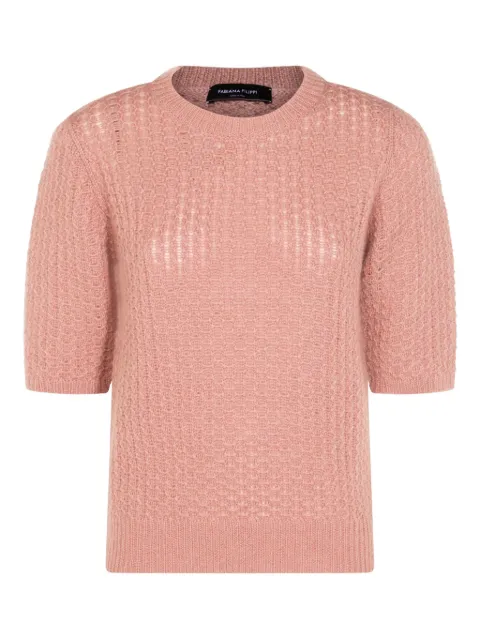 Fabiana Filippi textured short-sleeve sweater Pink MAD215F074L5512197