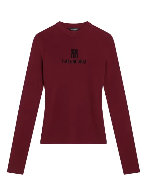 Balenciaga logo-print sweater Red 835494T5231