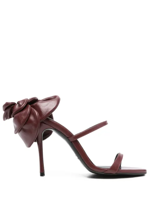 Magda Butrym bow-embellished leather sandals Red 611525