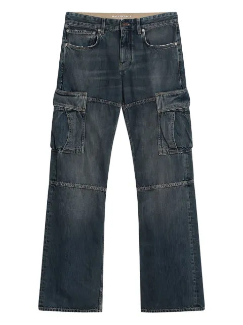Balenciaga logo-patch jeans Blue 831704TSW71