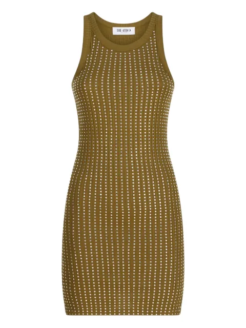 The Attico ribbed embellished midi dress Green 251WCW00206JJJ051TR