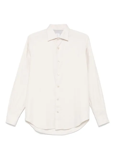 Eleventy long-sleeve button-down shirt Neutrals L75CAMK01TES0L144