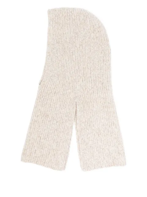 Eleventy ribbed wool balaclava Neutrals L77CPLL32MAG0L066