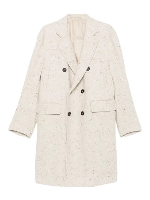 Eleventy herringbone double-breasted coat Neutrals L75CAPL06BTCRNTES0L174