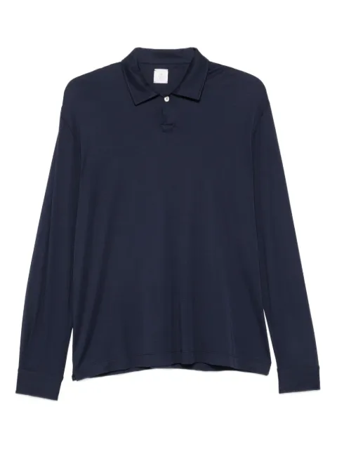 Eleventy long-sleeve polo shirt Blue L75POLL01TES0L302