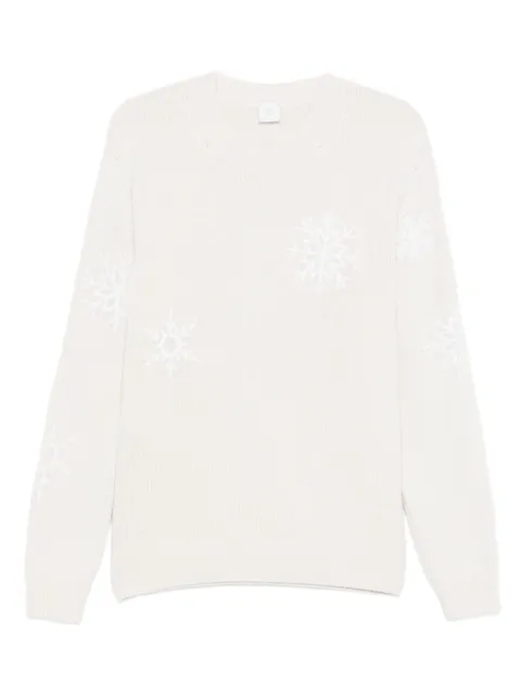 Eleventy snowflake-embroidered sweater Neutrals L76MAGL94MAG0L053