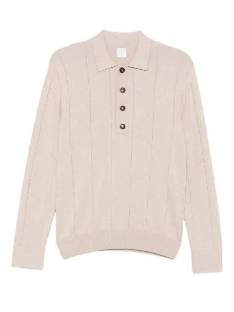 Eleventy ribbed polo shirt Neutrals L76POLL09MAG0K007