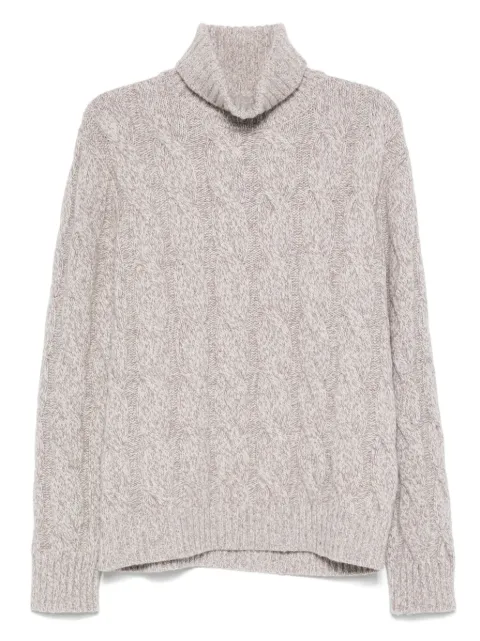 Eleventy turtleneck cable-knit sweater Purple L76MAGL83MAG0L006