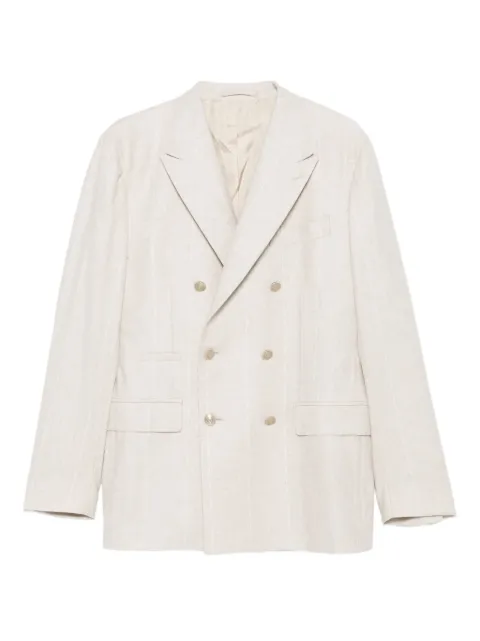 Eleventy double-breasted striped blazer Neutrals L75GIAE01BOTTES0L091