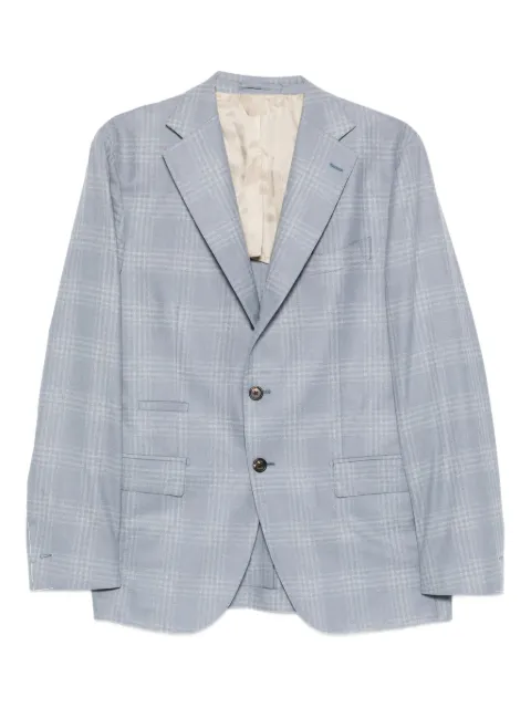 Eleventy checked single-breasted blazer Blue L75GIAC16BTCRNTES0L092