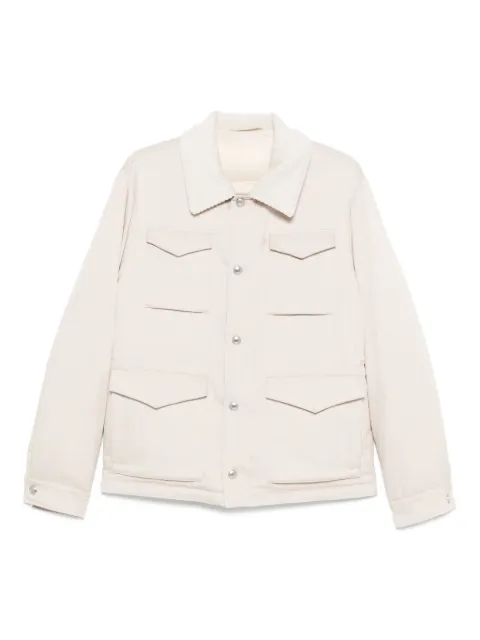 Eleventy corduroy-collar field jacket Neutrals L75GBTL25TES0K050