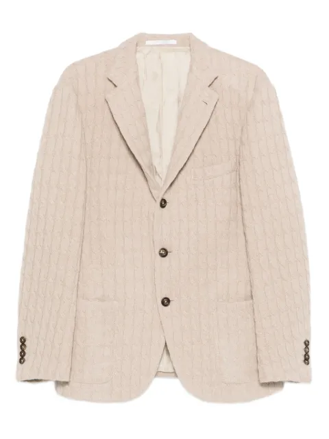 Eleventy cable-knit single-breasted blazer Neutrals L75GIAK09BTCRNTES0L159