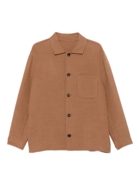Eleventy button-fastening patch-pocket jacket Brown L75GBTL39TES0H229
