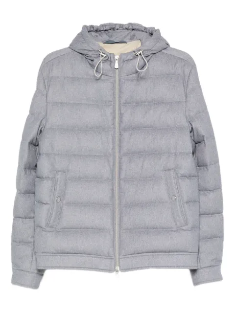 Eleventy hooded quilted jacket Blue L75GBTL16TES0H098