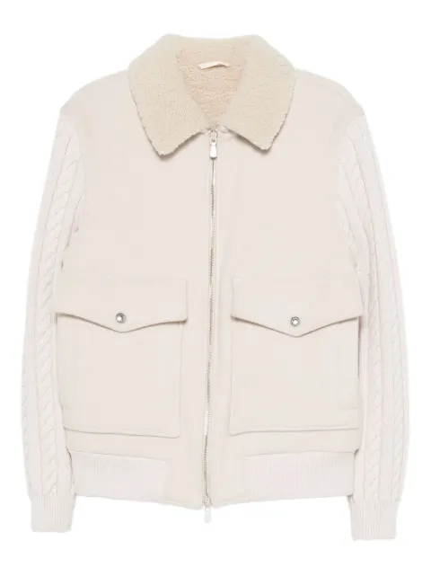 Eleventy cable-knit jacket Neutrals L75GBTL28TES0L051