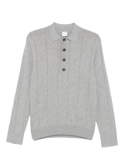 Eleventy ribbed polo shirt Grey L76POLL09MAG0K007