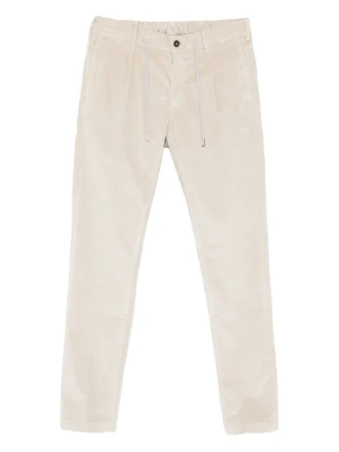 Eleventy drawstring corduroy trousers Neutrals L75PANB21TET0L003