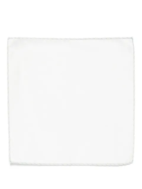 Eleventy contrasting-trim pocket square White L77POCA01TES0L071