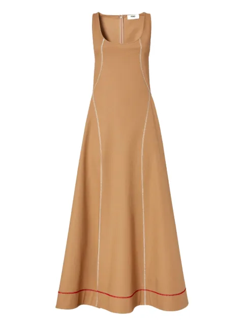 FENDI seam-detail maxi dress Neutrals FDD365AUJR