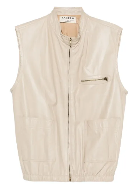 A.N.G.E.L.O. Vintage Cult 1980s sleeveless zip-up gilet Neutrals AN340CS