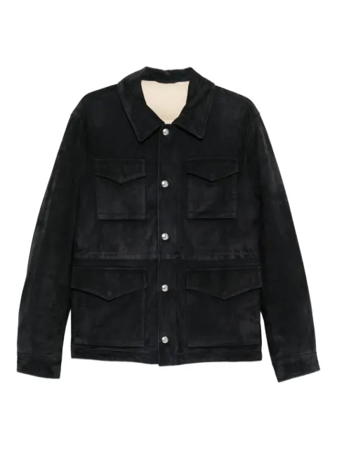 Eleventy flap-pockets suede jacket Blue L75GBTL22PEL0L037