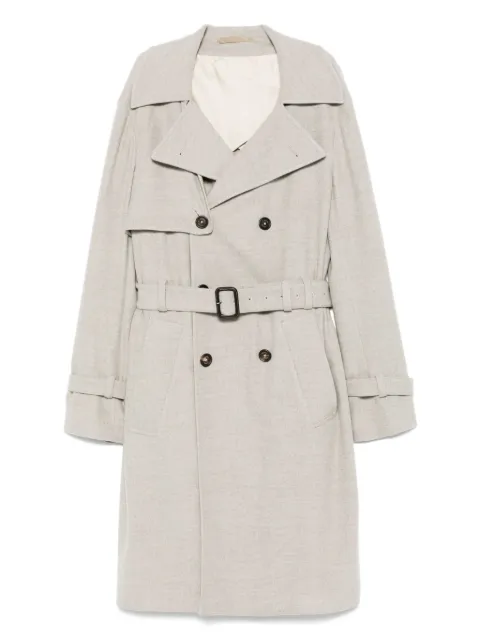 Eleventy belted double-breasted trench coat Grey L75CAPL09TES0H111