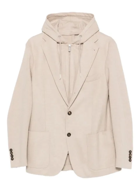Eleventy hooded single-breasted blazer Neutrals L75GIAK13BTCRNTES0L179