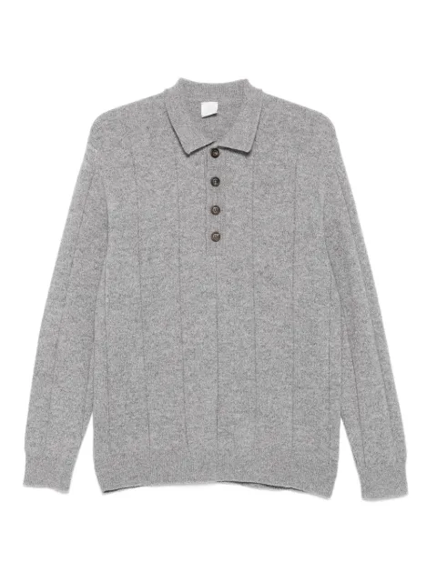 Eleventy ribbed polo shirt Grey L76POLL01MAG0L001