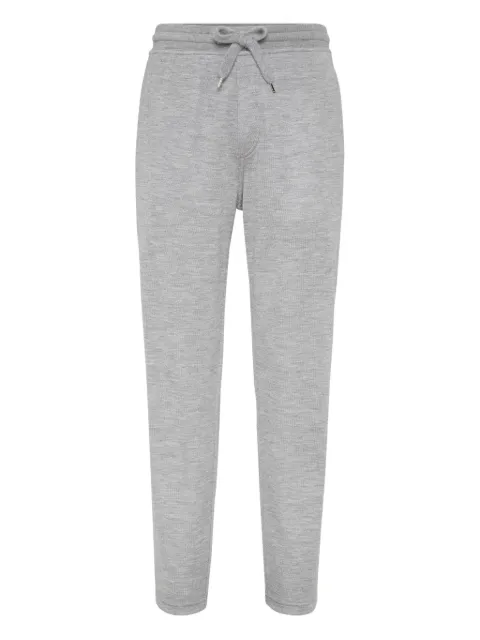 Brunello Cucinelli cashmere and silk French terry trousers Grey MM8353243GC8299