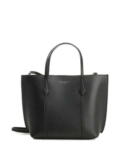 Tory Burch small Perry pebbled leather tote bag Black 174234