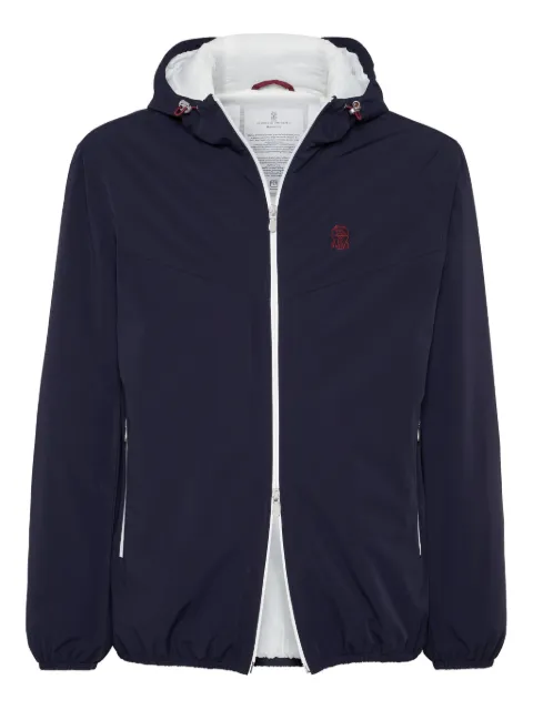 Brunello Cucinelli zip-up bomber jacket Blue MM49A7431GC1086