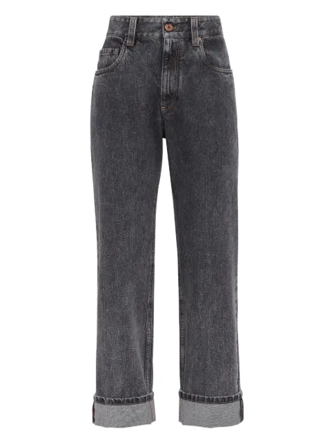 Brunello Cucinelli five-pocket cuffed jeans Grey MA095P4028C7809