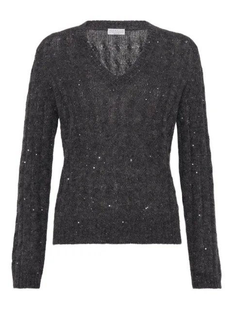 Brunello Cucinelli cable-knit sweater Grey MPG731302C3595