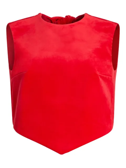 Patou bow-detail sleeveless top Red TO1610170309R