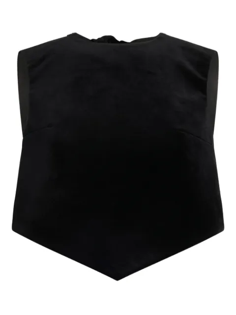 Patou bow-detail sleeveless top Black TO1610170999B
