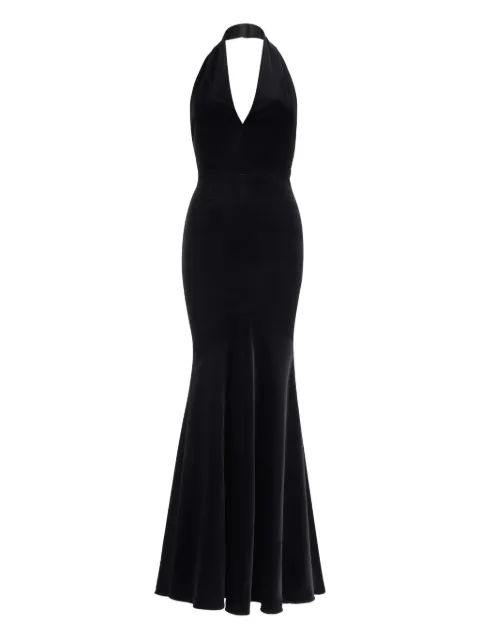 Patou halterneck fishtail maxi dress Black DR1590155999B