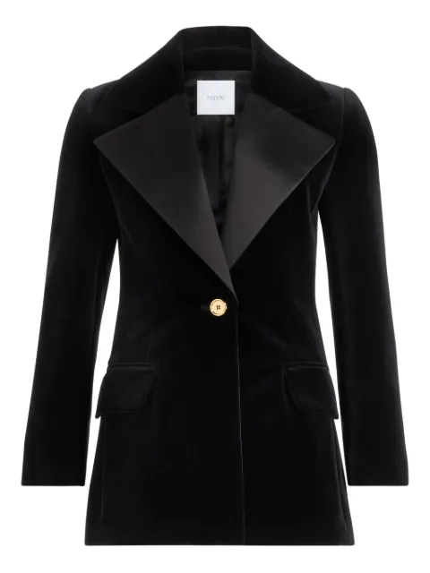 Patou velvet satin-lapel blazer Black JA0610170999B