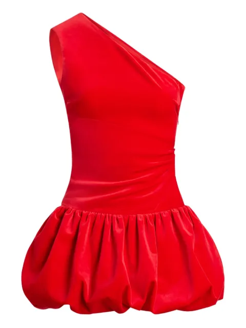 Patou one-shoulder balloon-hem mini dress Red DR1710170309R