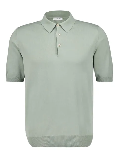 Boglioli ribbed hem polo shirt Green 91303TSA0803