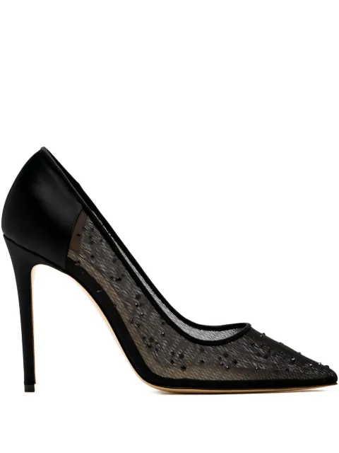 Andrea Wazen 105mm Lore Glitz embellished pumps Black LORPU105SMH
