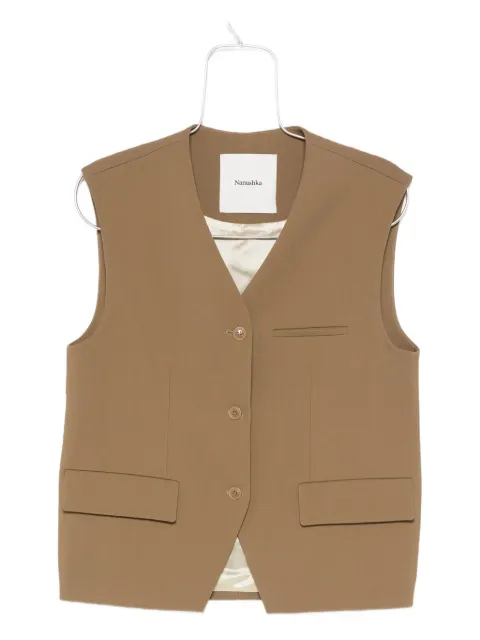 Nanushka buttoned sleeveless vest Brown NW25PFVS06177